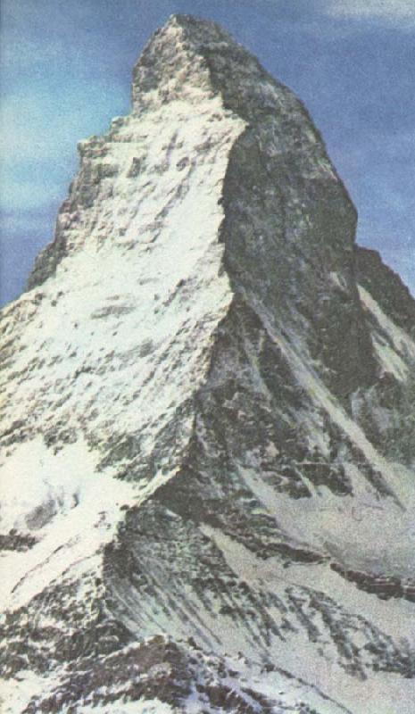 unknow artist Matterhorn subscription lange omojligt that bestiga,trots that the am failing approx 300 metre stores an Mont Among Norge oil painting art
